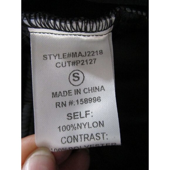 Aaron Amber Small Quilted Nylon Jacket Black Green Button Front NY Co New - Picture 8 of 16